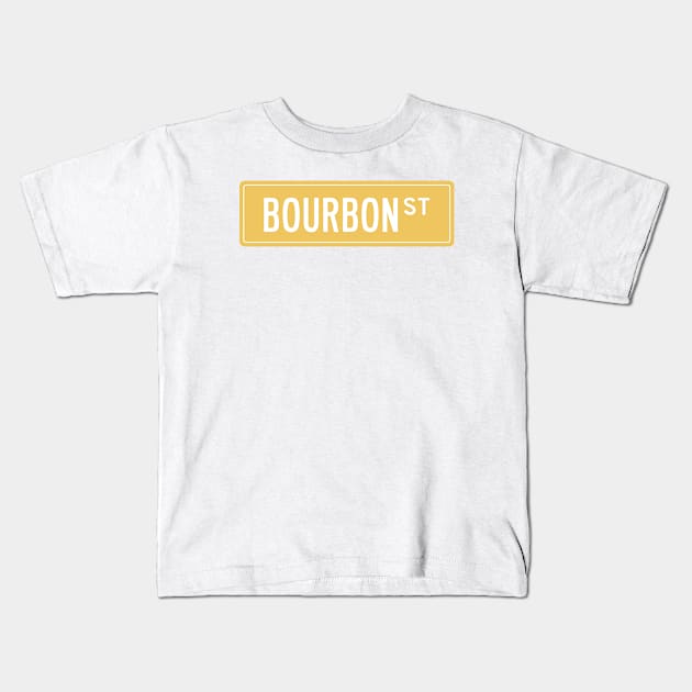 Bourbon st yellow Kids T-Shirt by annacush